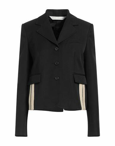 Palm Angels Woman Blazer Black Polyester, Virgin Wool Cover