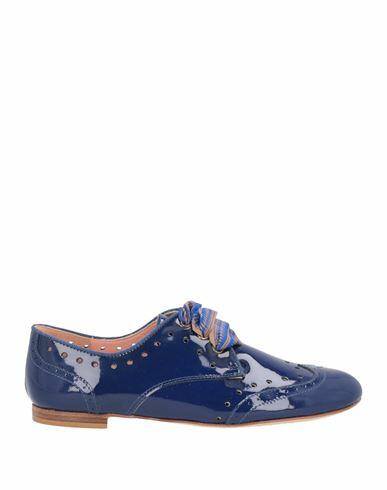 Studio Pollini Woman Lace-up shoes Bright blue Soft Leather Cover