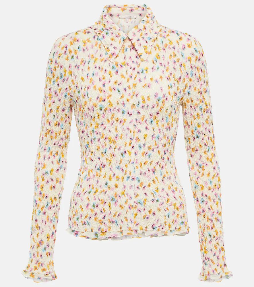 Dorothee Schumacher Floral plissé top Cover