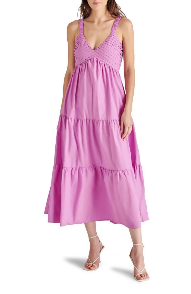 Steve Madden Eliora Tiered Cotton Sundress in Berry Cover