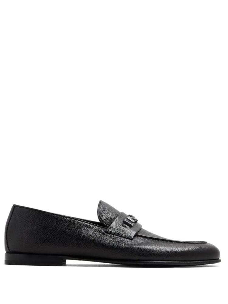 Barrett chain-link leather loafers - Black Cover