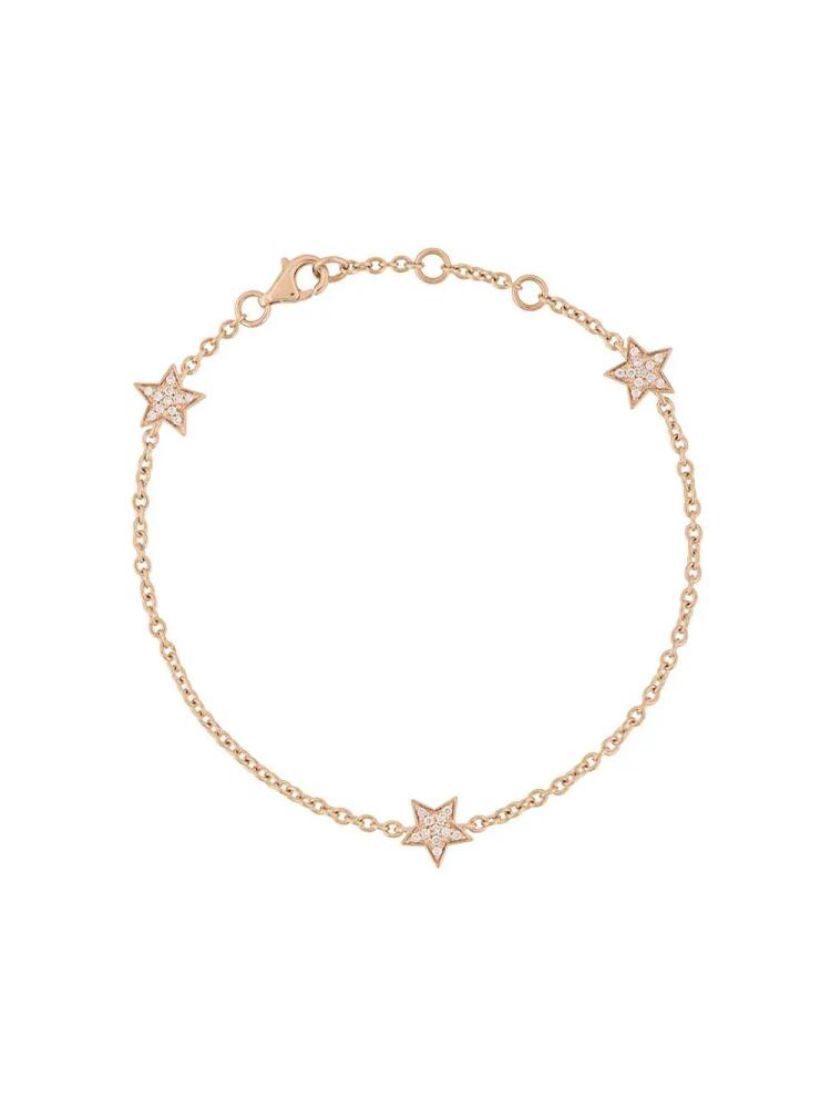 ALINKA 18kt rose gold STASIA MINI Triple Star diamond bracelet - Metallic Cover