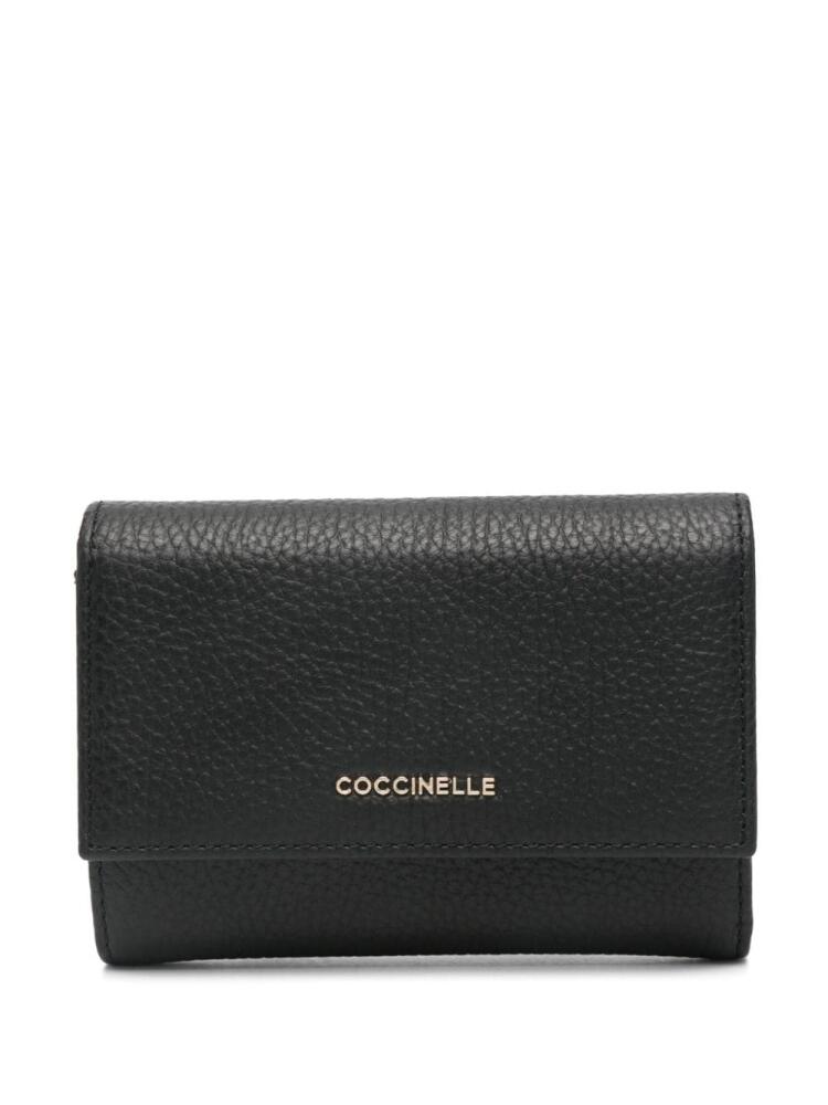 Coccinelle medium Metallic Soft leather wallet - Black Cover