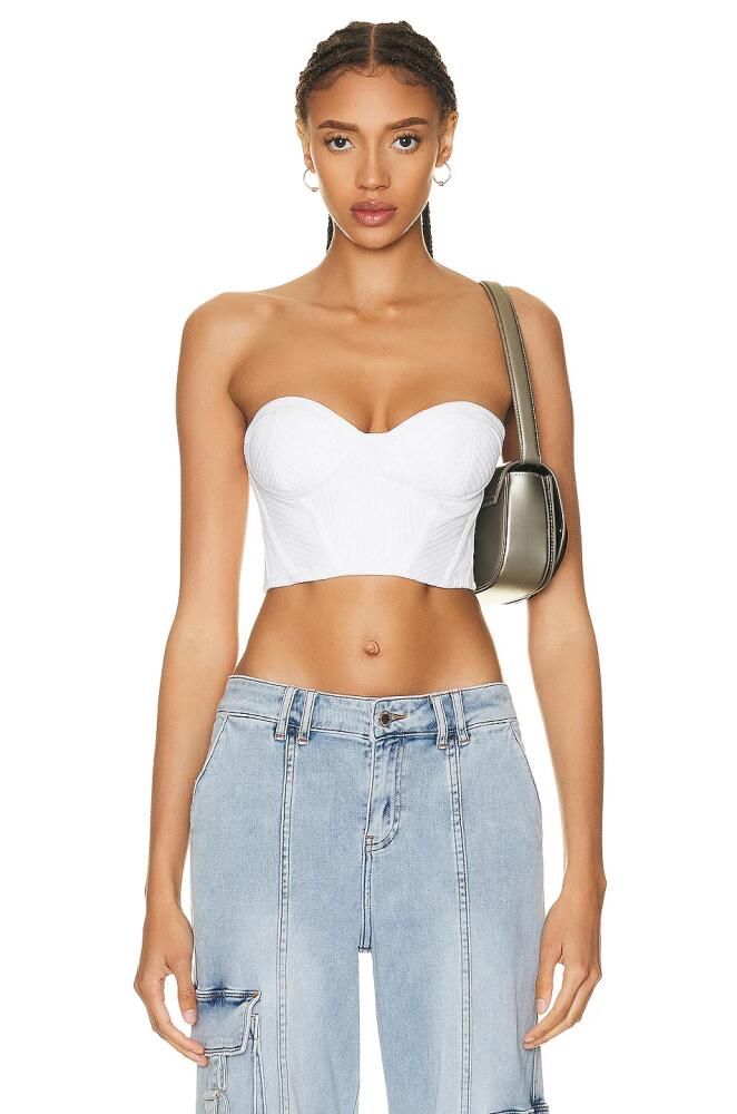 retrofete Sami Corset Top in White Cover