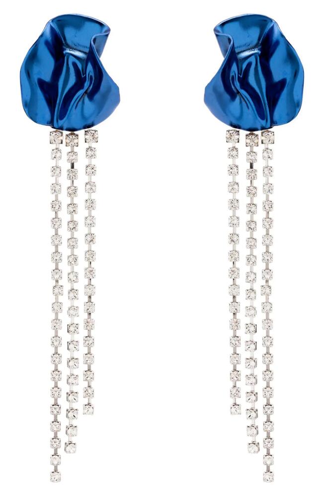 Sterling King Georgia Crystal Drop Earrings in Cobalt Blue Cover