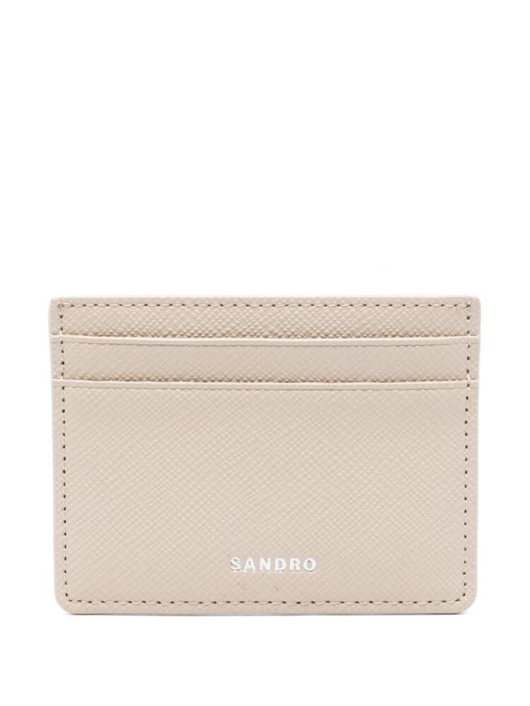 SANDRO leather card holder - Grey Cover