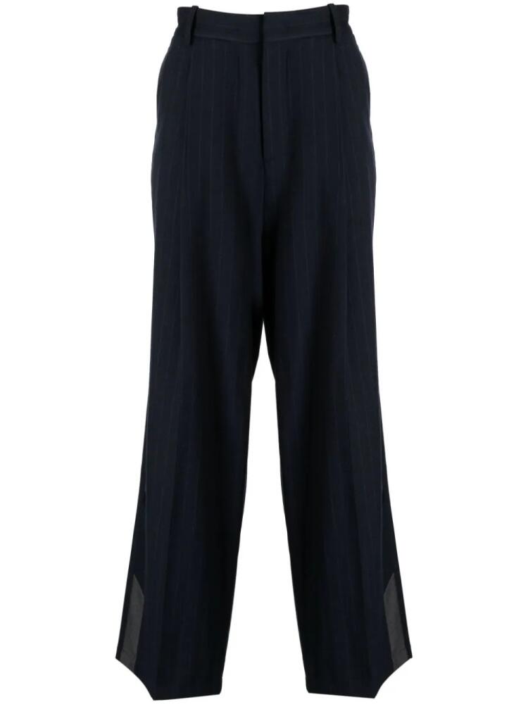 Ader Error pinstripe-print tailored trousers - Blue Cover