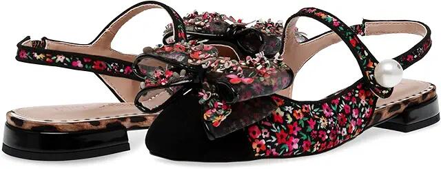 Blue by Betsey Johnson Livy (Black Ditsy Floral) Women's Flat Shoes Cover