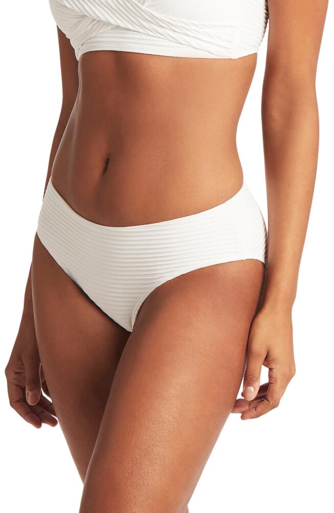 Sea Level Textured Bikini Bottoms in White Cover