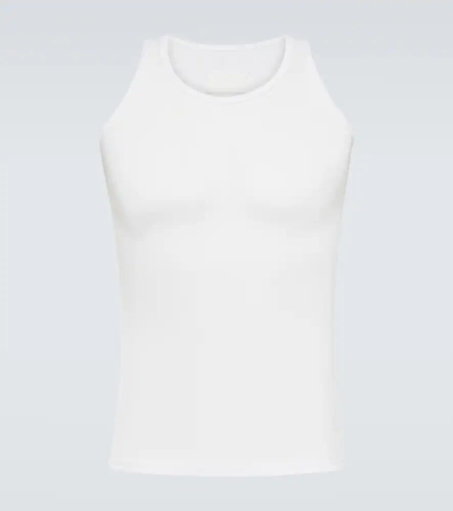 Maison Margiela Ribbed-knit cotton and silk tank top Cover