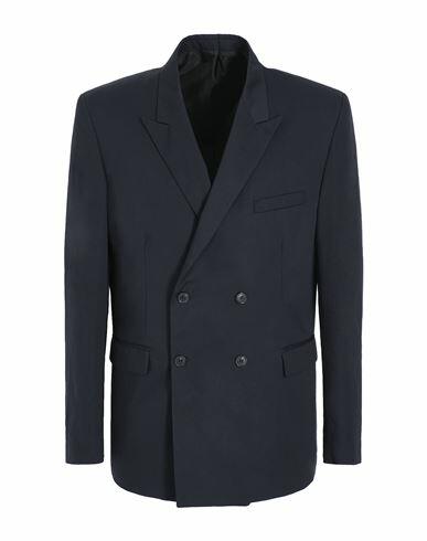 8 By Yoox Relaxed-fit Double-brested Blazer Man Blazer Midnight blue Polyester, Cotton Cover