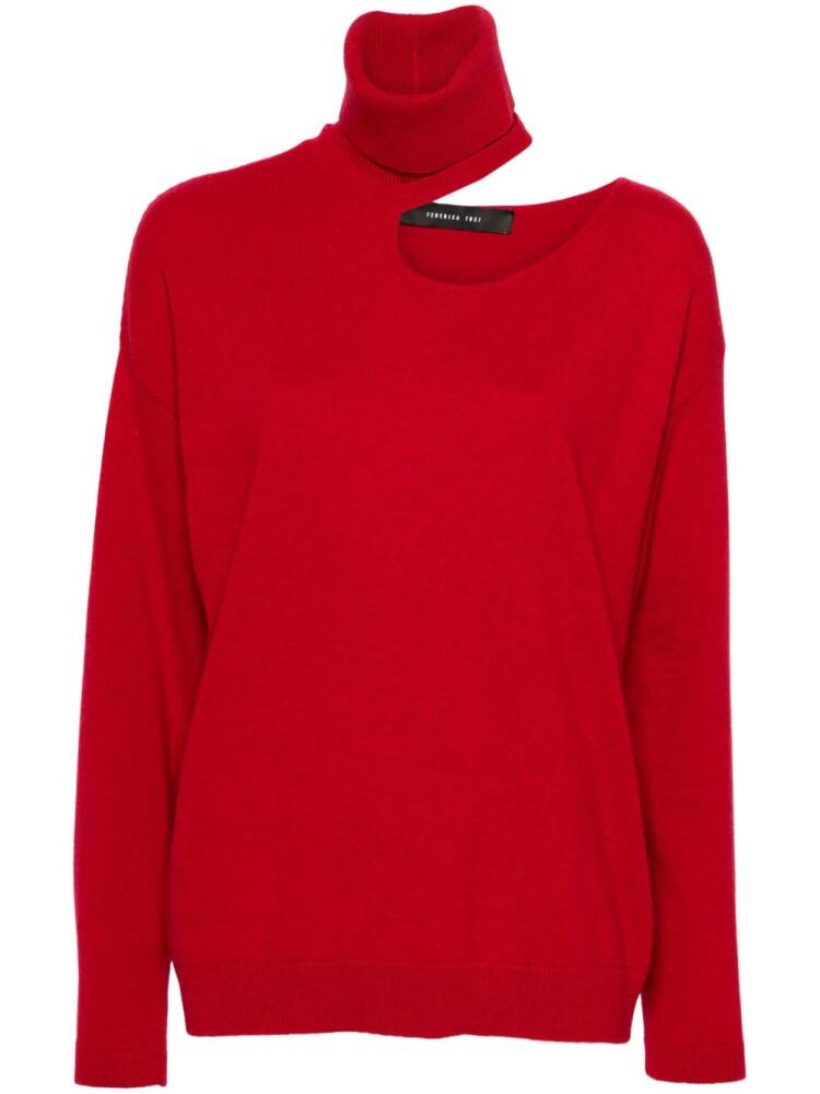 Federica Tosi detachable-turtleneck sweater - Red Cover