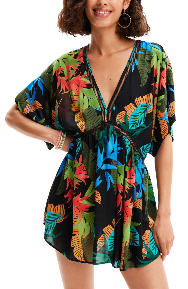 Desigual Tropical Tunic Dress in Black Cover