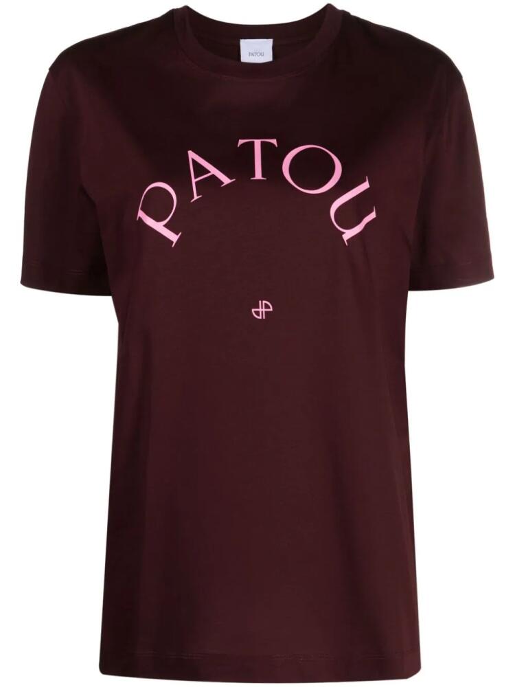 Patou logo-print cotton T-shirt - Red Cover