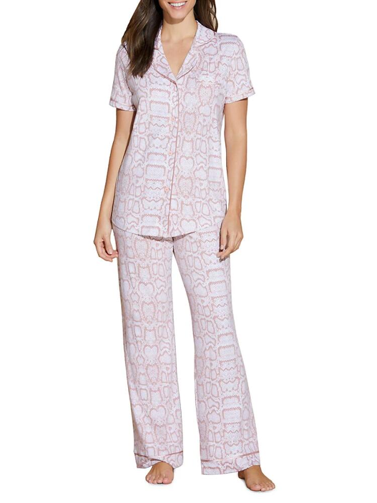 Cosabella Women's Bella 2-Piece Pajama Set - Mandorla Snake Cover