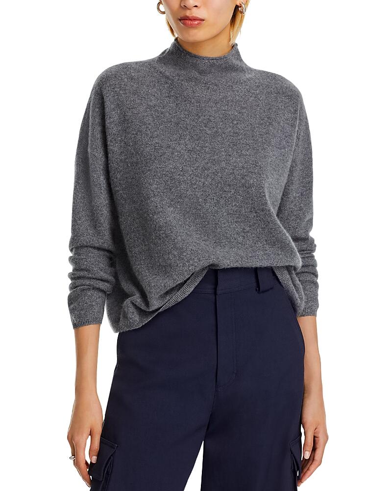 Aqua Cashmere Mock Neck Brushed Cashmere Sweater - Exclusive Cover