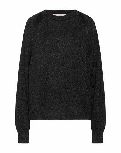 Circus Hotel Woman Sweater Black Polyester, Polyamide, Cotton Cover