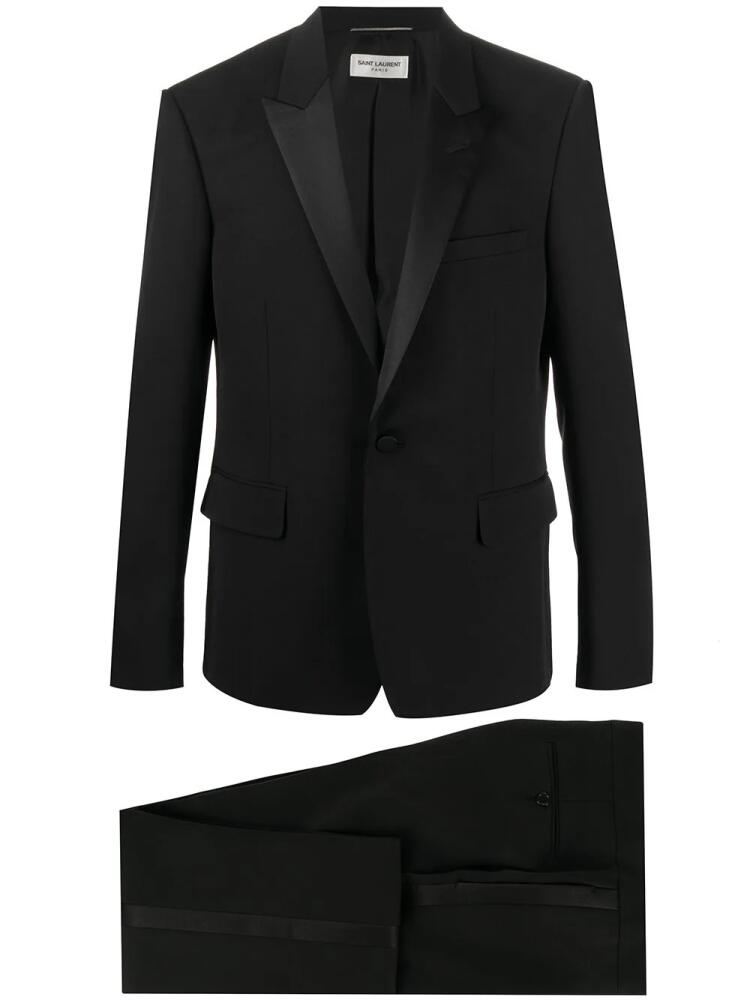 Saint Laurent silk-trimmed tuxedo jacket - Black Cover