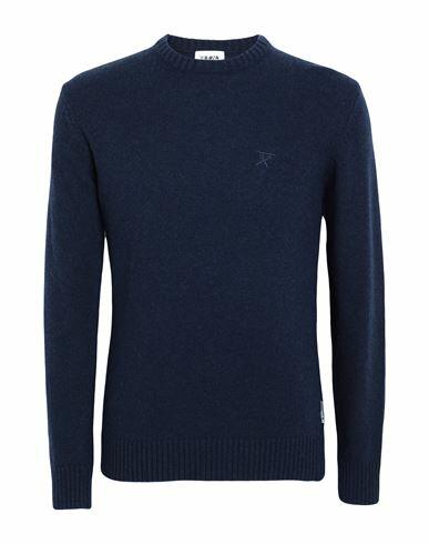 Berna Man Sweater Midnight blue Wool, Nylon Cover