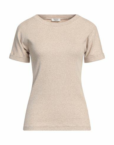 Peserico Woman T-shirt Light brown Cotton, Elastane Cover