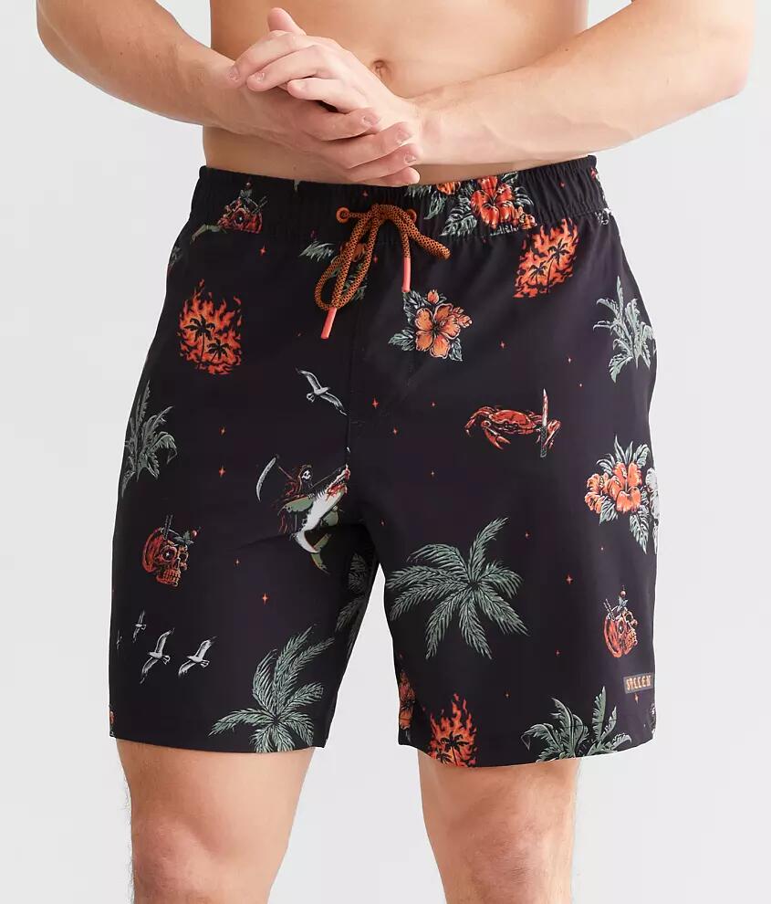 Sullen Reaper Shark Stretch Swim Trunks Cover