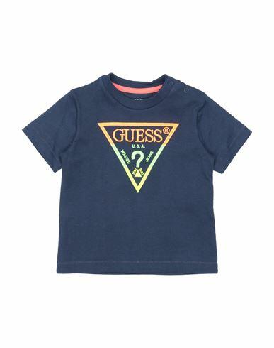 Guess Newborn T-shirt Midnight blue Cotton, Elastane Cover