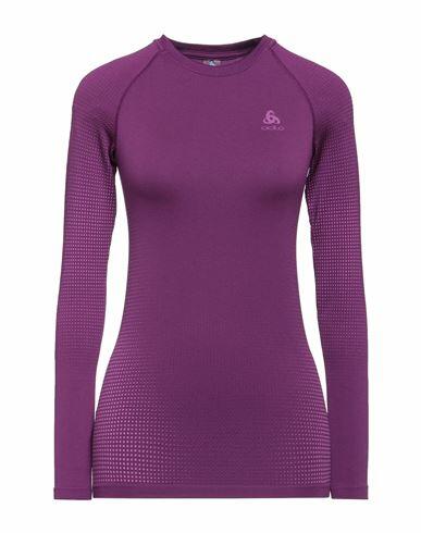 Odlo Woman T-shirt Purple Recycled polyamide, Recycled polyester, Recycled elastane Cover