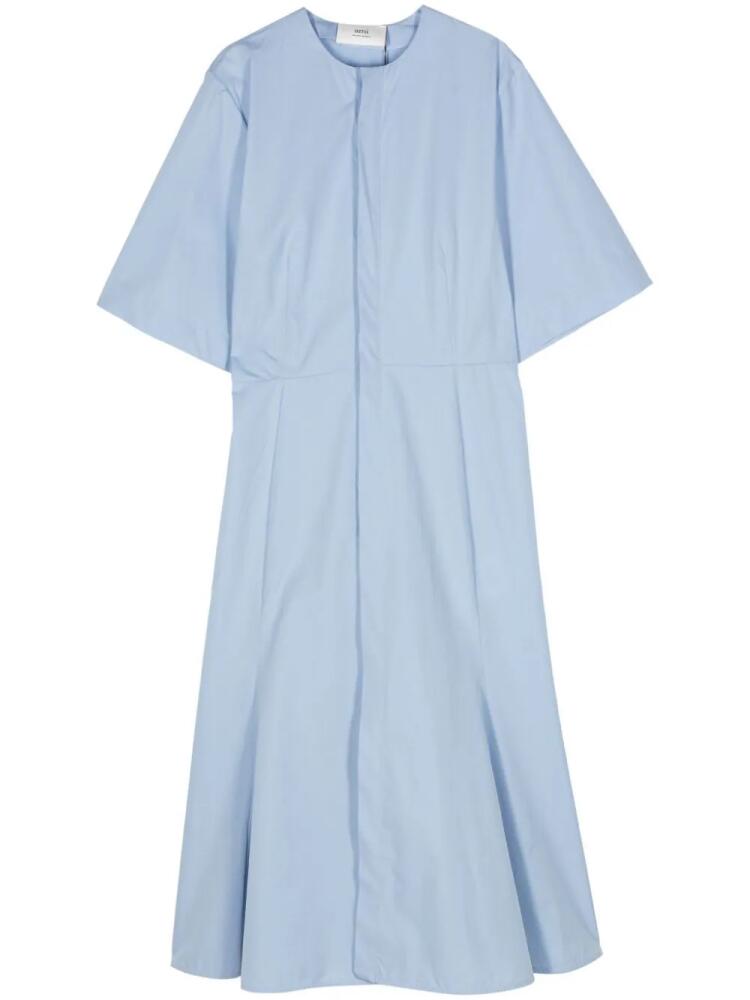 AMI Paris poplin flared shirt dress - Blue Cover