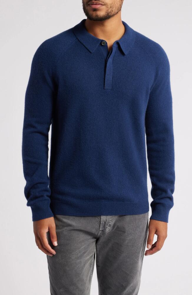 Nordstrom Cashmere Polo Sweater in Navy Midnight Cover