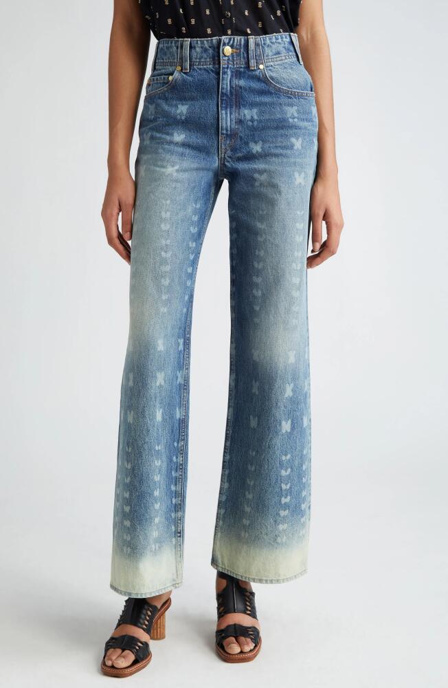 Ulla Johnson The Elodie Wide Leg Jeans in Etched Arashi Wash Cover