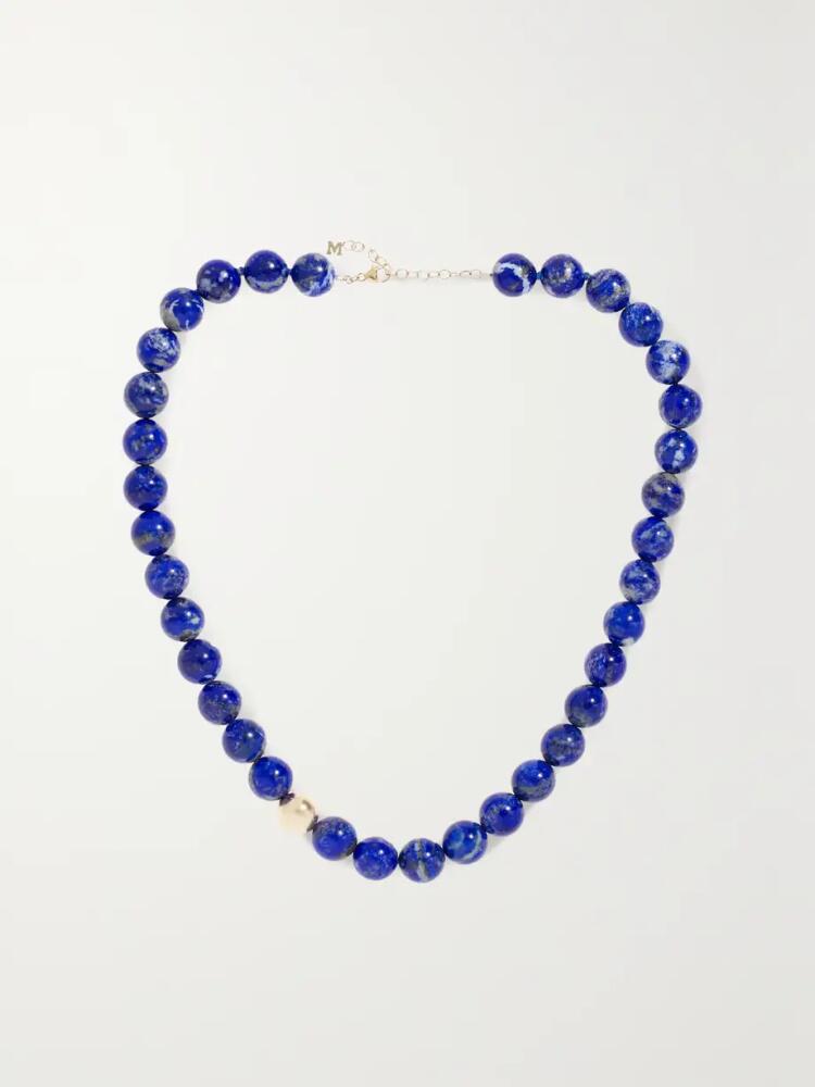 Mateo - 14-karat Gold Lapis Lazuli Necklace - Blue Cover