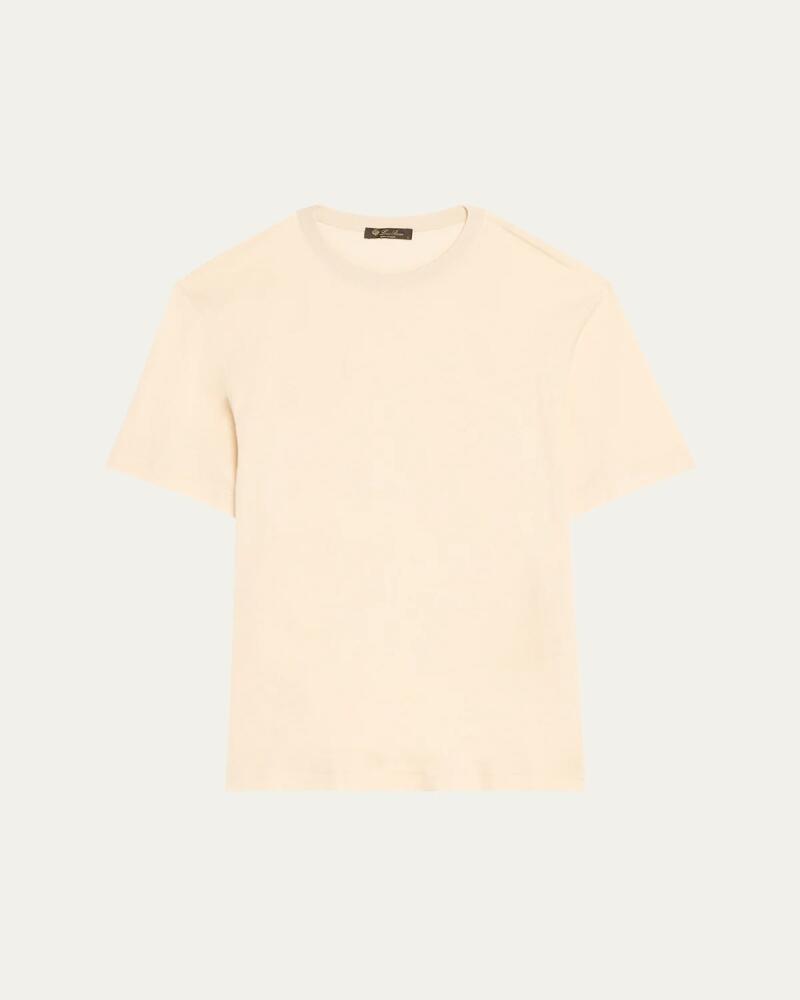 Loro Piana Men's Valpiana Silk and Cotton Rib T-Shirt Cover