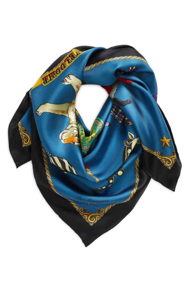 Echo The Menagerie Silk Square Scarf in Blue Depths Cover