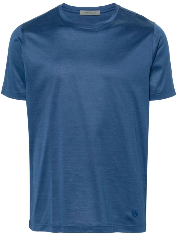 Corneliani crew-neck cotton T-shirt - Blue Cover