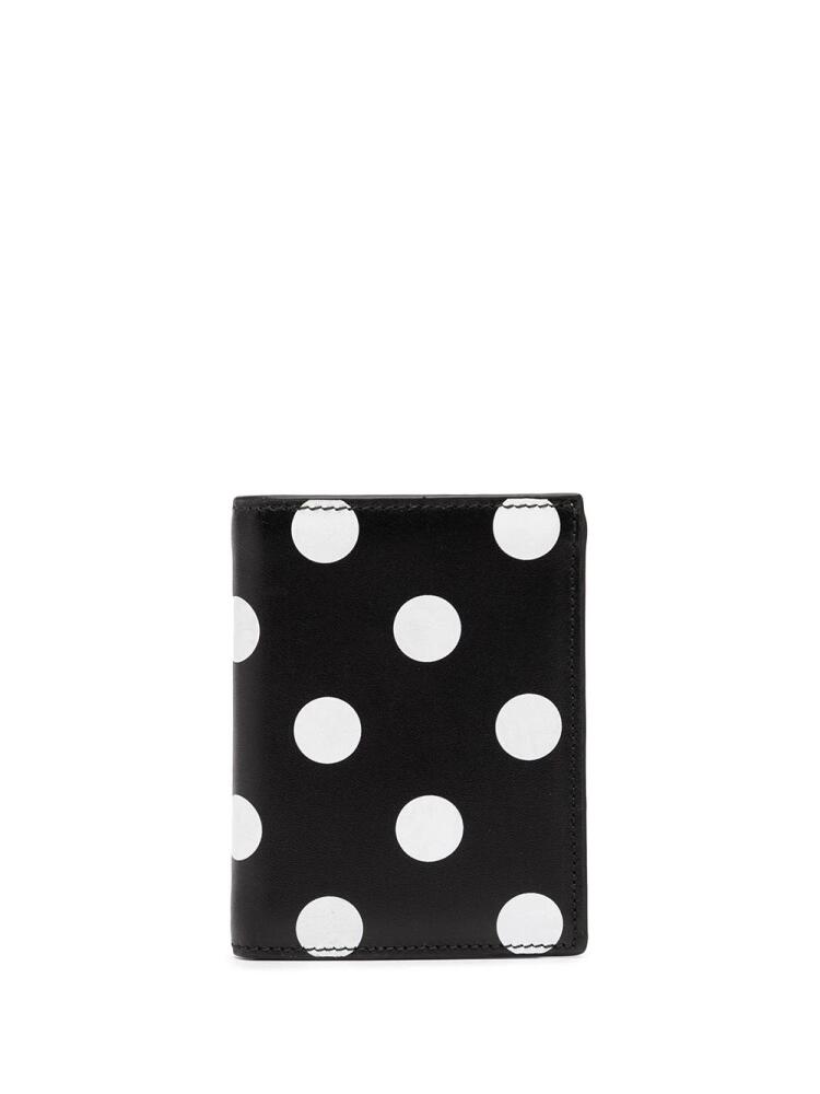 Comme Des Garçons Wallet polka dot-print leather cardholder - Black Cover