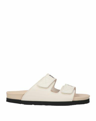 Palm Angels Woman Sandals Off white Leather Cover