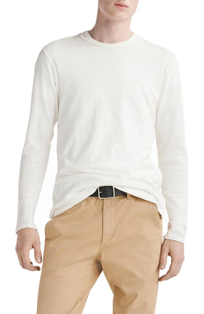 rag & bone Classic Men's Long Sleeve Cotton T-Shirt in White Cover