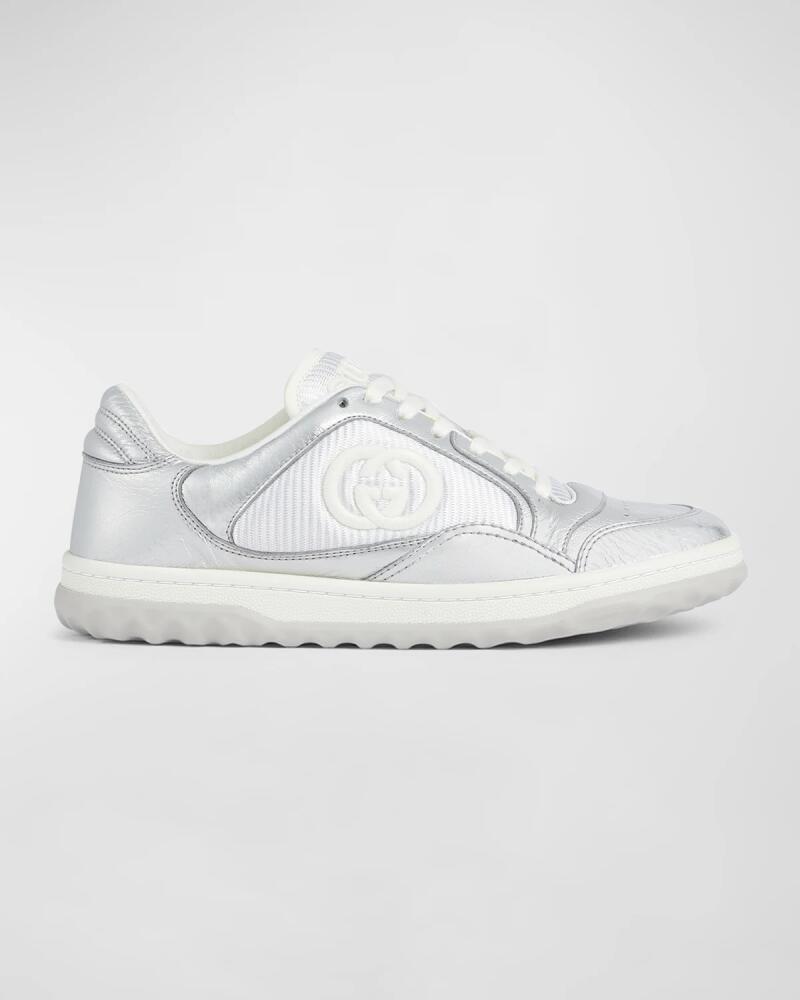 Gucci MAC80 Metallic Leather Low-Top Sneakers Cover