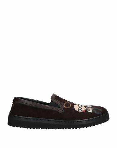 Dolce & gabbana Man Sneakers Dark brown Goat skin, Calfskin Cover