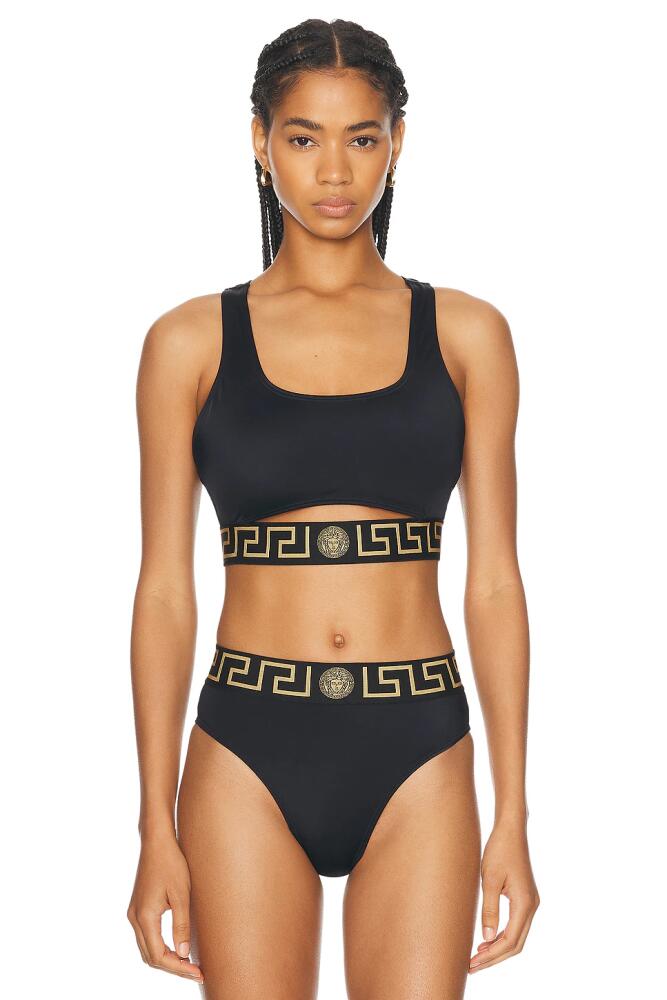 VERSACE Bikini Top in Black Cover