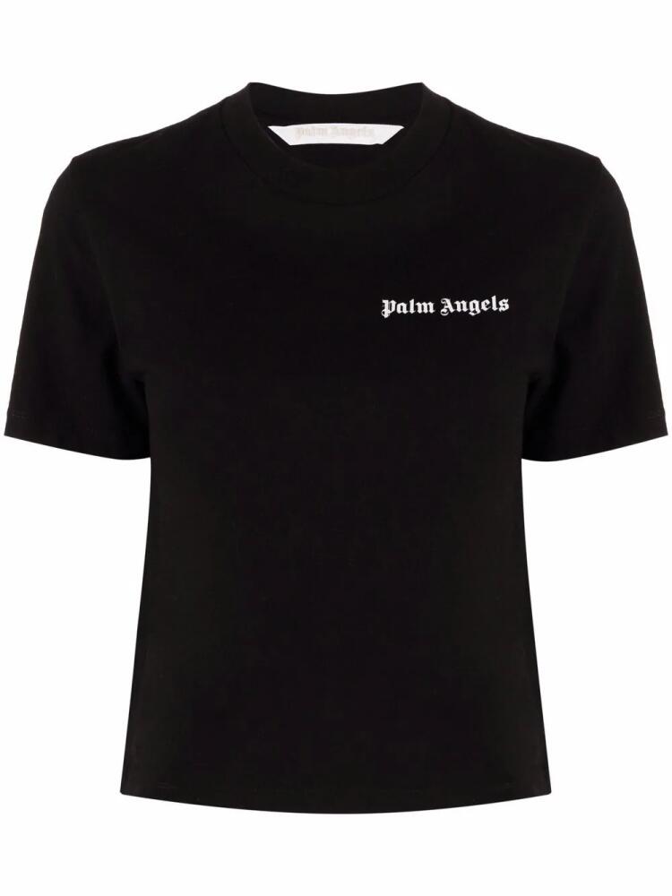 Palm Angels logo-print cotton T-shirt - Black Cover