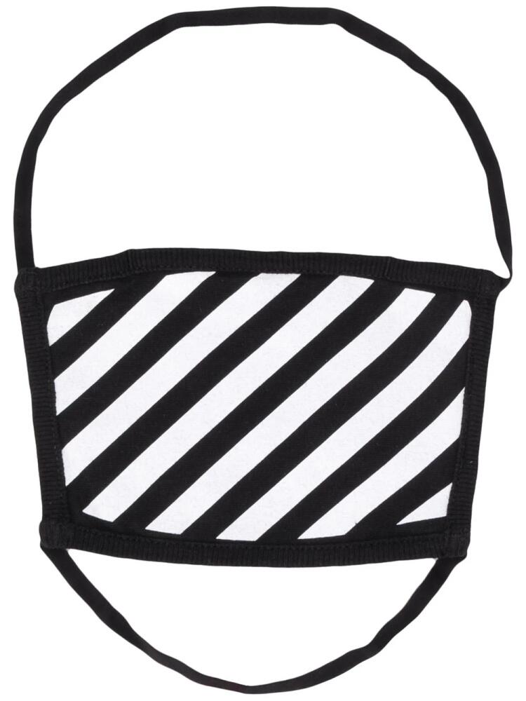 Off-White Diag printed face mask - Black Cover