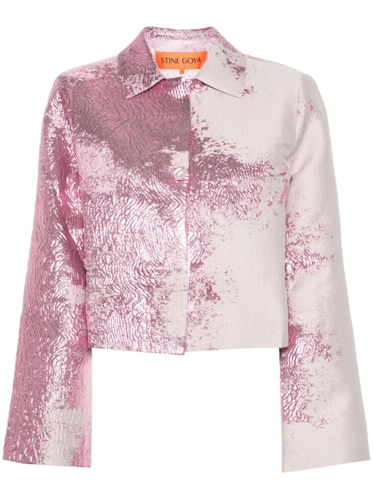 Stine Goya Sgkiana abstract-pattern blazer - Pink Cover