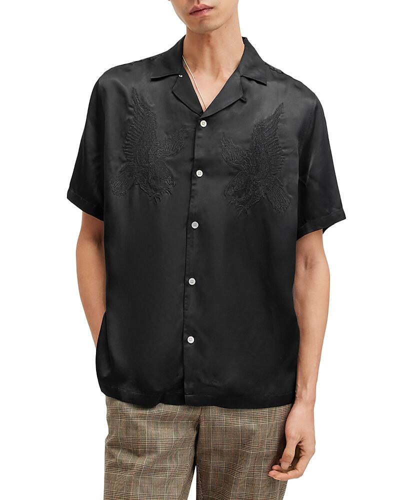 Allsaints Aquila Short Sleeved Relaxed Fit Button Down Shirt Cover