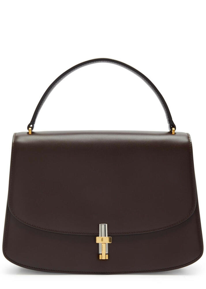 The Row Sofia 10 Leather top Handle bag - Dark Brown Cover