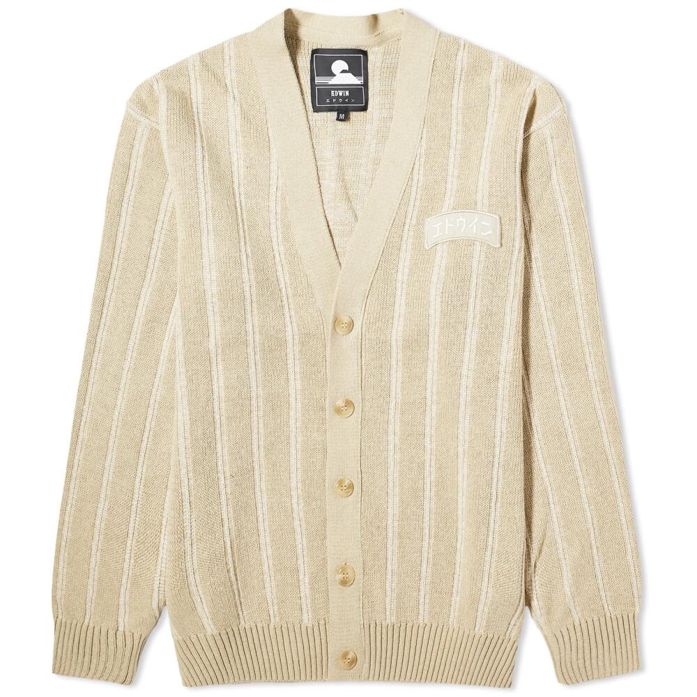 Edwin Men's Vega Cardigan in Beige/White Cover