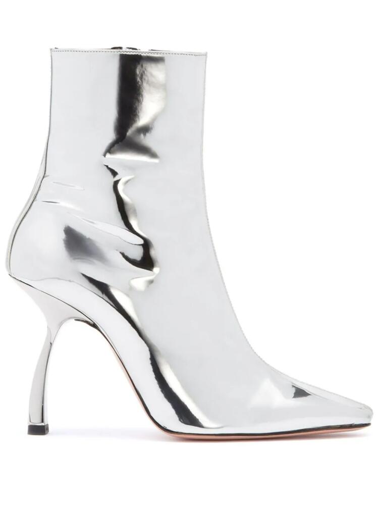 Pīferi Merlin 100mm ankle boots - Silver Cover