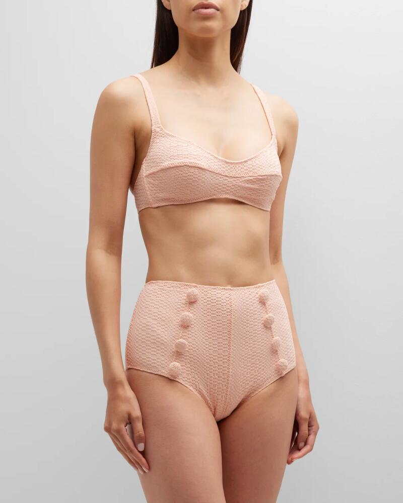 Lisa Marie Fernandez Textured Two-Piece Bikini Set Cover