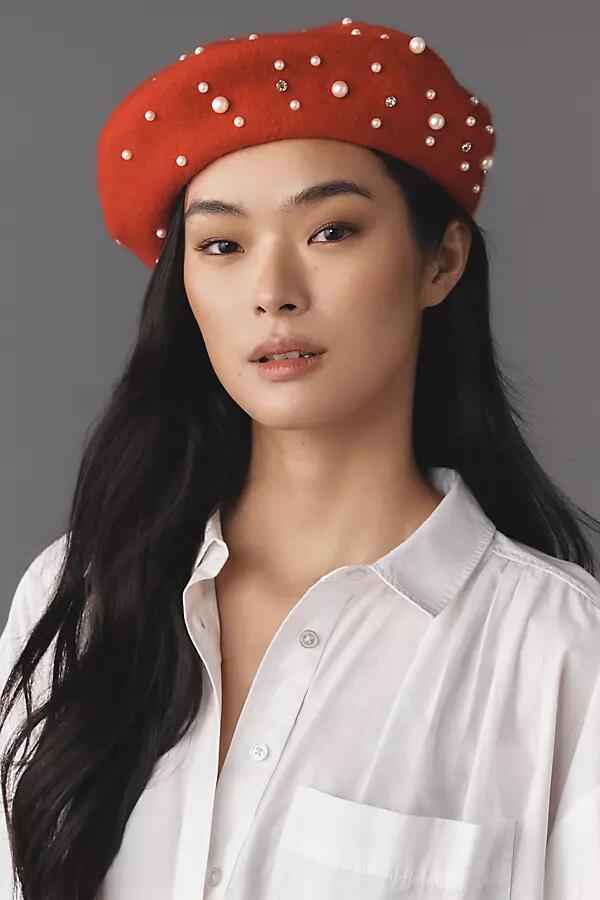 Maeve Pearl Embellished Beret Cover