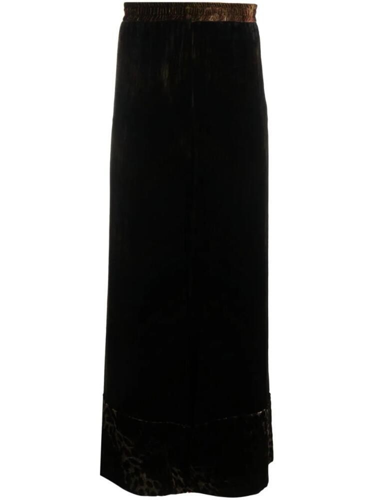 Pierre-Louis Mascia velour wide-leg trousers - Black Cover